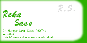 reka sass business card